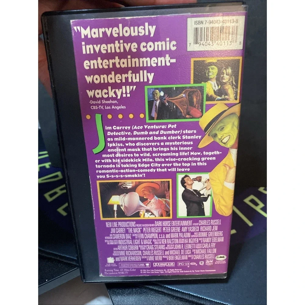The Mask (VHS, 1995) Cult Classic Jim Carrey Cameron Diaz From Zero to Hero